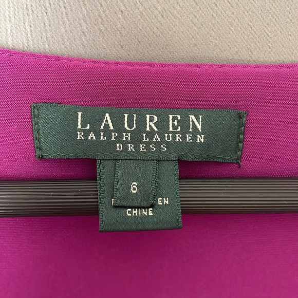 Stunning Ralph Lauren 3/4 sleeve purple/lavender dress size 6 - Picture 4 of 5